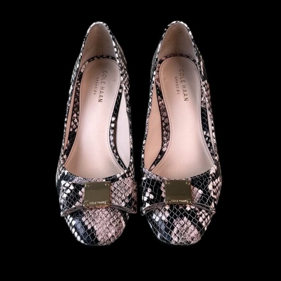 Cole Haan Tali Bow Pumps – Roccia Snake Print - Picture 3 of 5